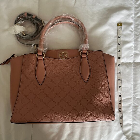 NINE WEST Women's Kyelle Jet Set Satchel, Pink Crossbody New - Picture 7 of 10